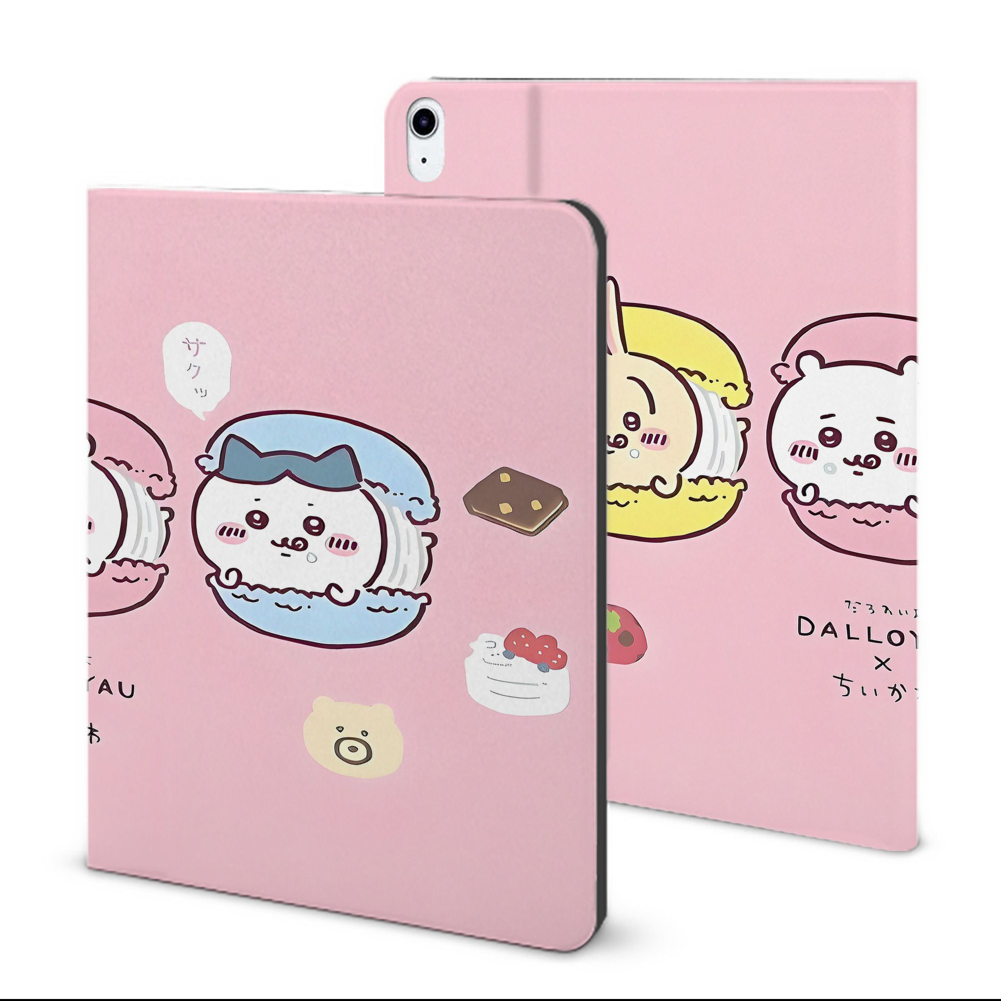 （画像用） ちいかわ Chii-kawa IPad ケース ブック型 PUレザー TPU 耐衝撃 軽量 薄型 ペン収納なし 全面保護 IPad 各モデル対応
